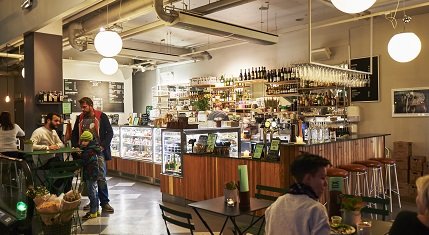 Vallgatan 12:s café på bottenplan