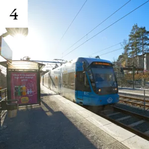 Spårvagn på station