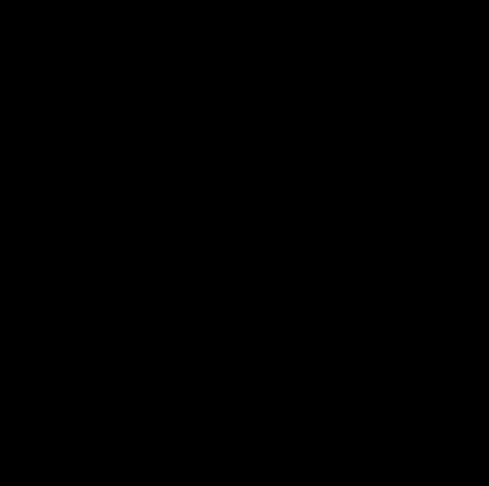 Svart siluett av en byggnad med minimalistisk design.